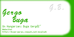 gergo buga business card